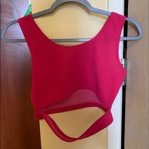 NWOT Hot Pink Cutout Top